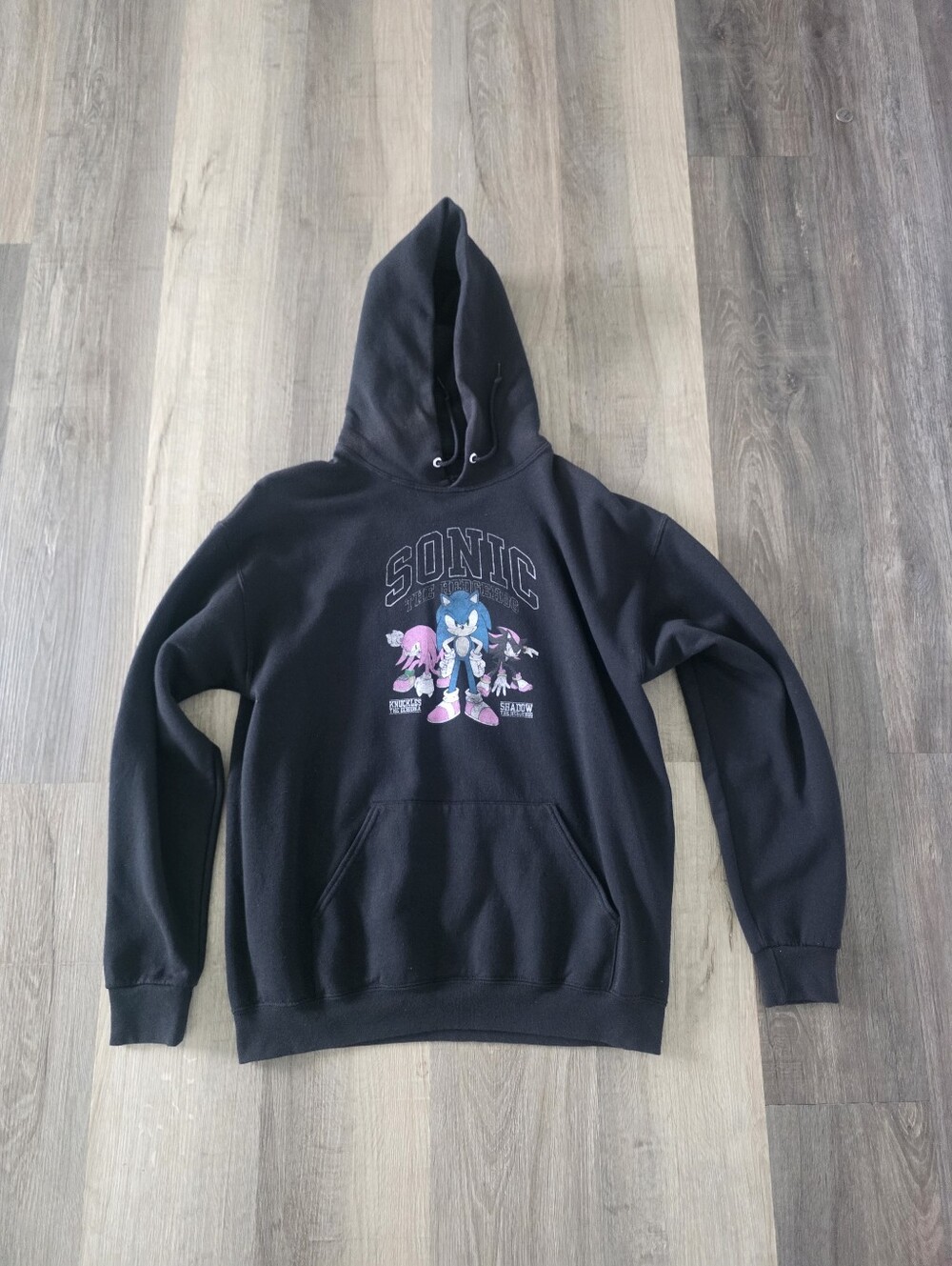 Sonic Men's Black Hoodie Sweatshirt Size M